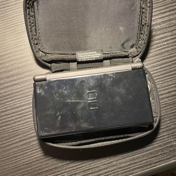 Black Nintendo DS Lite with Case